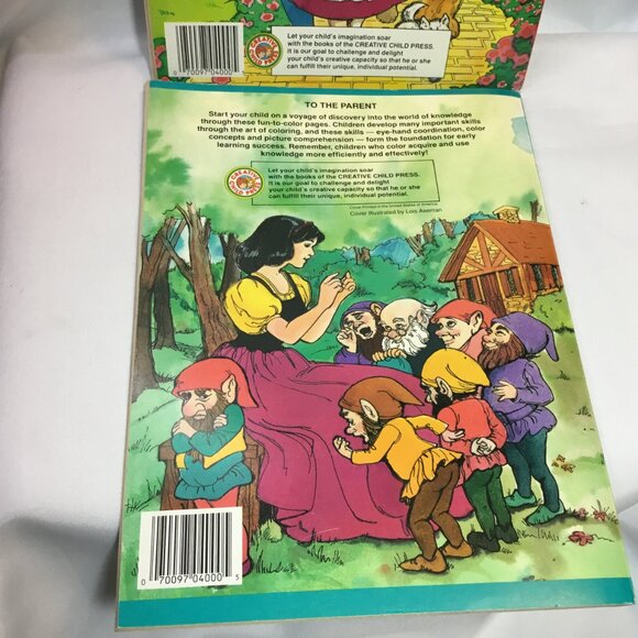 Vintage Lot 2 Wizard Of Oz & Snow White Coloring Books Creative Child Press 1986 - Picture 5 of 10
